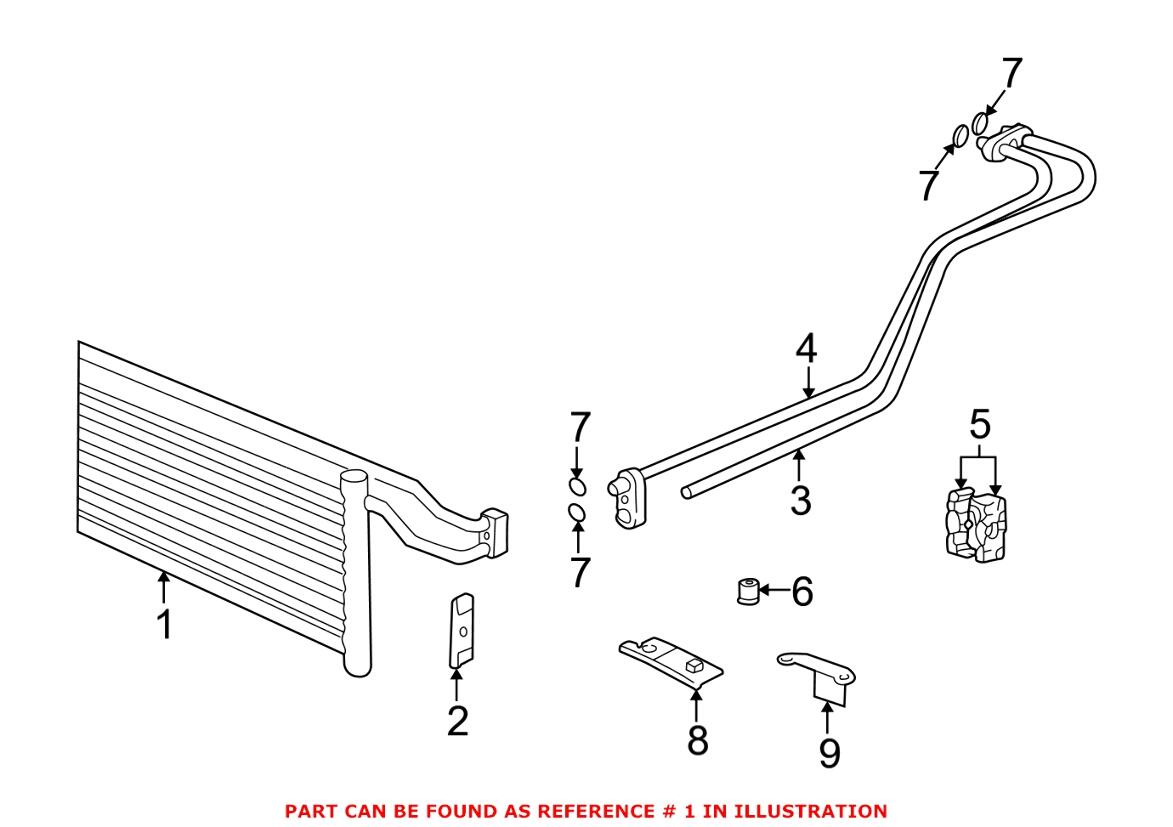 BMW Automatic Transmission Oil Cooler 17221745275